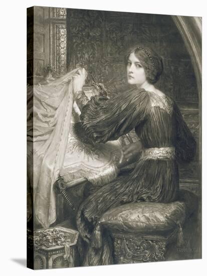 Penelope, Engraved by Norman Hirst (1862-C.1955) Pub. by Frost and Reed, 1903 (Mezzotint)-Frank Bernard Dicksee-Stretched Canvas