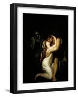 Penelope Recognizes Ulysses and Embraces Him, in the Background the Nurse Ericlea-null-Framed Giclee Print