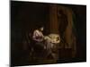 Penelope Unraveling Her Web, 1783-4-Joseph Wright of Derby-Mounted Giclee Print