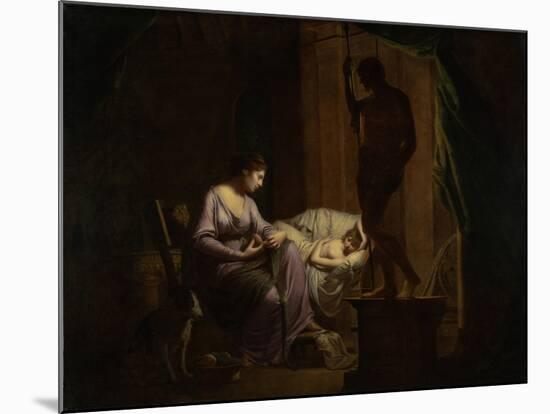 Penelope Unraveling Her Web, 1783-4-Joseph Wright of Derby-Mounted Giclee Print
