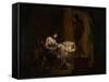 Penelope Unraveling Her Web, 1783-4-Joseph Wright of Derby-Framed Stretched Canvas