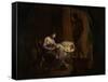 Penelope Unraveling Her Web, 1783-4-Joseph Wright of Derby-Framed Stretched Canvas