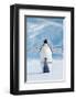 Penguin and Chick-null-Framed Art Print