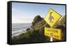 Penguin Crossing Sign-null-Framed Stretched Canvas