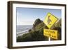 Penguin Crossing Sign-null-Framed Photographic Print