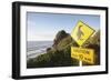 Penguin Crossing Sign-null-Framed Photographic Print