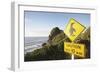 Penguin Crossing Sign-null-Framed Photographic Print