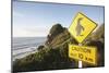 Penguin Crossing Sign-null-Mounted Photographic Print