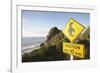 Penguin Crossing Sign-null-Framed Photographic Print