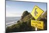 Penguin Crossing Sign-null-Mounted Photographic Print