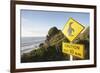 Penguin Crossing Sign-null-Framed Photographic Print