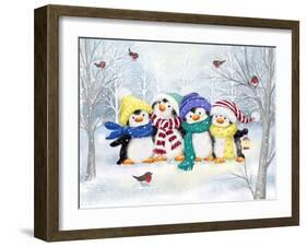 Penguin Friends-MAKIKO-Framed Giclee Print