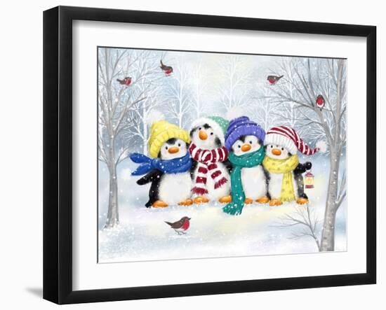Penguin Friends-MAKIKO-Framed Giclee Print