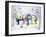 Penguin Friends-MAKIKO-Framed Giclee Print