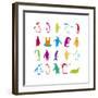 Penguin Fun-Clara Wells-Framed Giclee Print