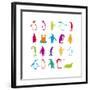 Penguin Fun-Clara Wells-Framed Giclee Print