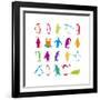 Penguin Fun-Clara Wells-Framed Giclee Print