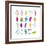 Penguin Fun-Clara Wells-Framed Giclee Print