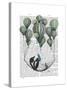 Penguin in Hammock Balloon-Fab Funky-Stretched Canvas