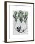 Penguin in Hammock Balloon-Fab Funky-Framed Art Print