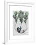 Penguin in Hammock Balloon-Fab Funky-Framed Art Print