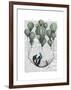 Penguin in Hammock Balloon-Fab Funky-Framed Art Print