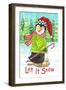 Penguin Let it Snow-Melinda Hipsher-Framed Giclee Print