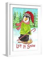 Penguin Let it Snow-Melinda Hipsher-Framed Giclee Print