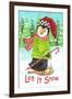 Penguin Let it Snow-Melinda Hipsher-Framed Giclee Print