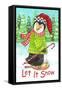 Penguin Let it Snow-Melinda Hipsher-Framed Stretched Canvas