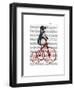 Penguin on Bicycle-Fab Funky-Framed Art Print