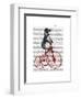 Penguin on Bicycle-Fab Funky-Framed Art Print