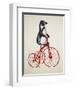 Penguin on Bicycle-Fab Funky-Framed Art Print