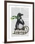 Penguin On Sled-Fab Funky-Framed Art Print