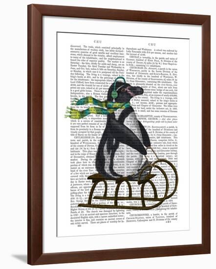 Penguin On Sled-Fab Funky-Framed Art Print