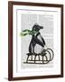 Penguin On Sled-Fab Funky-Framed Art Print