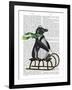 Penguin On Sled-Fab Funky-Framed Art Print