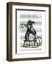 Penguin On Sled-Fab Funky-Framed Art Print