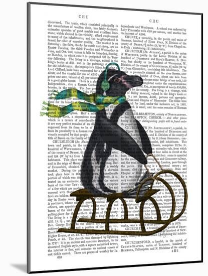Penguin On Sled-Fab Funky-Mounted Art Print