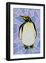 Penguin on Stained Glass-Pat Scott-Framed Giclee Print