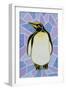 Penguin on Stained Glass-Pat Scott-Framed Giclee Print