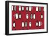 Penguin Parade Red-Joanne Paynter Design-Framed Giclee Print