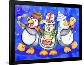 Penguin Percussion-Valarie Wade-Framed Giclee Print