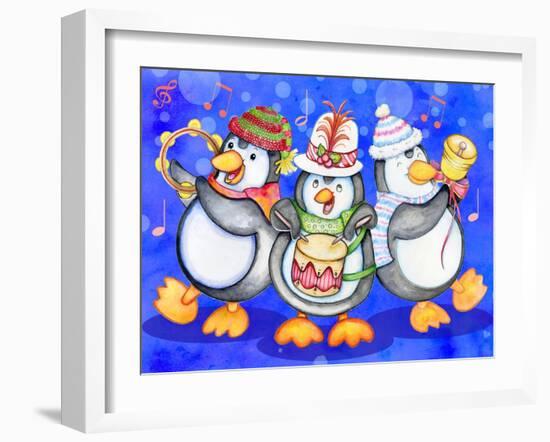 Penguin Percussion-Valarie Wade-Framed Giclee Print