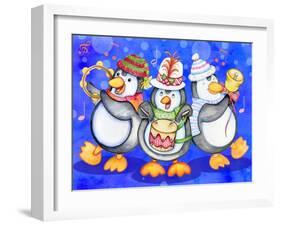 Penguin Percussion-Valarie Wade-Framed Giclee Print