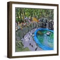 Penguin Pool, Madrid Zoo, 2015-Andrew Macara-Framed Giclee Print