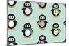 Penguin Scarves-Joanne Paynter Design-Mounted Giclee Print