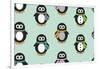 Penguin Scarves-Joanne Paynter Design-Framed Premium Giclee Print