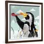 Penguin Stroll-Anna Polanski-Framed Art Print