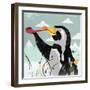 Penguin Stroll-Anna Polanski-Framed Art Print